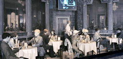 Outdoor scene in 1930s Berlin Museum of Tolerance.