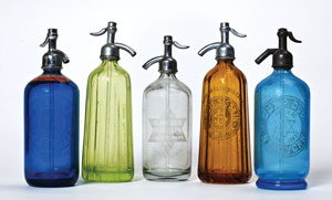 Seltzer Bottles, C. 1910-1940, Courtesy of the National Museum of American Jewish History/ Peter H. Schweitzer Collection of Jewish Americana