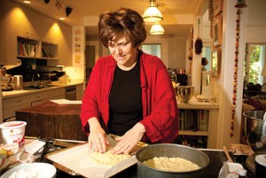 Joan Nathan in the kitchen. Photograph by Kristian Whipple.