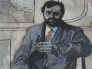 An homage to Modigliani at the Livorno train station. Photo by Elin Schoen Brockman.