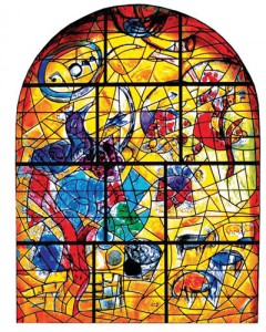 Hadassah Chagall Windows reproduced with kind permission of the Comité Marc Chagall. © Windows by Marc Chagall created jointly with Charles Marq/ADAGP. CHAGALL® and MARC CHAGALL® are registered trademarks owned by the Comité Marc Chagallype text here