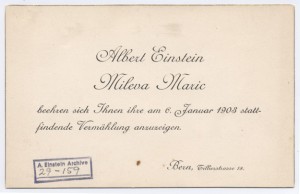 An invitation to Einstein's 1908 wedding, now online along with thousands of other documents and photos.