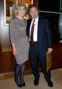 Ribalow prizewinner Howard Jacobson (right) with the ceremony's keynote speaker, writer Anne Sebba. Photo by Yasmin Keats/Hadassah UK.